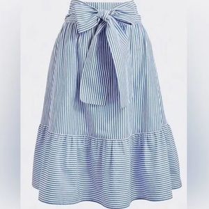 J Crew blue and white striped skirt - Size 8